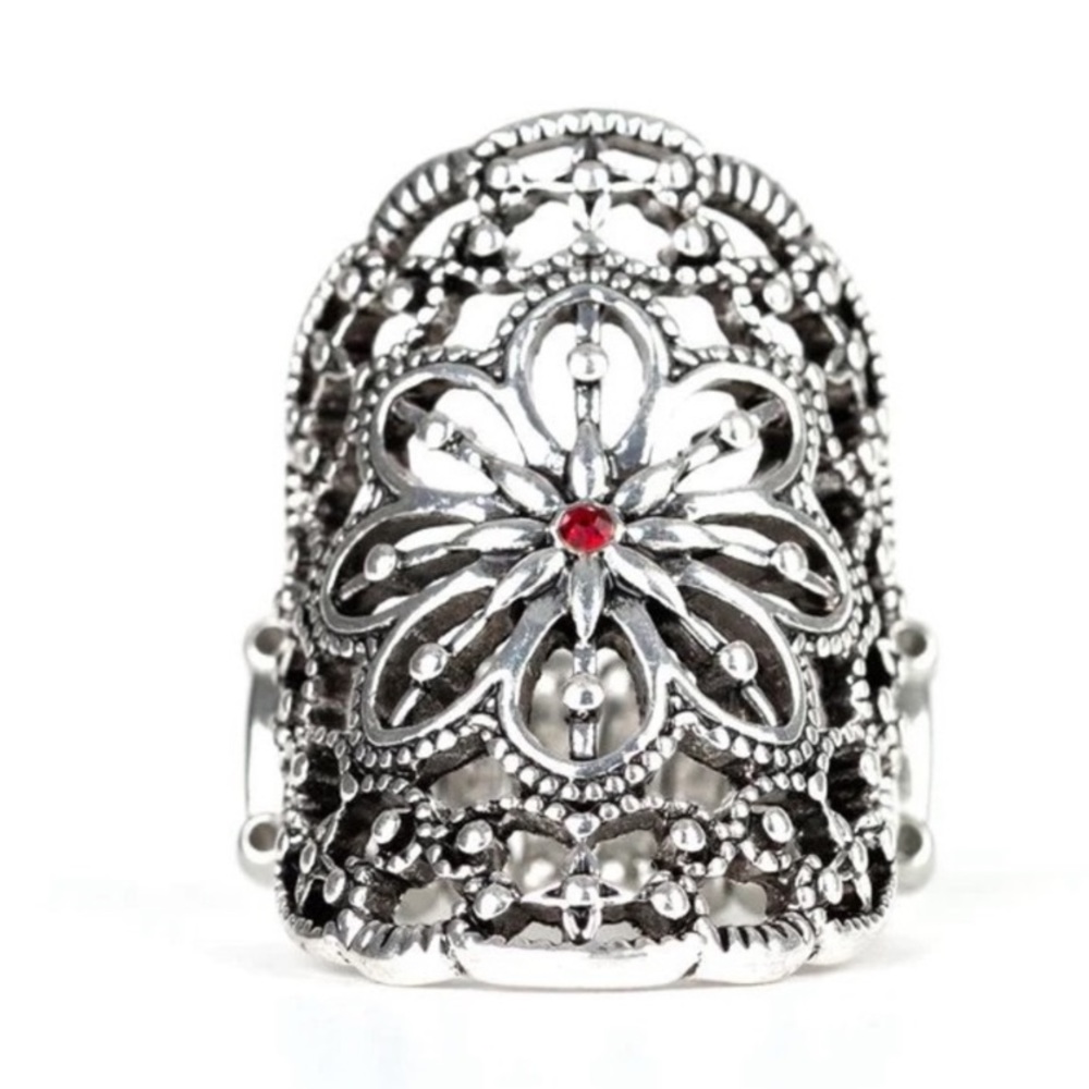 🌟3/$15 🆕 Paparazzi Majestic Mandala - Large Red Ring - Picture 2 of 4